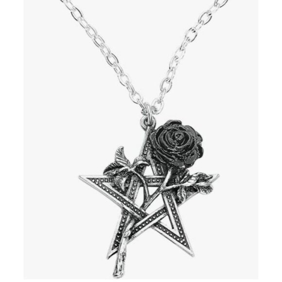 Ruah Vered Pendant – Alchemy Gothic Sacred Geometry ✦ Rose ✦ Pentagram Pewter - Picture 6 of 6